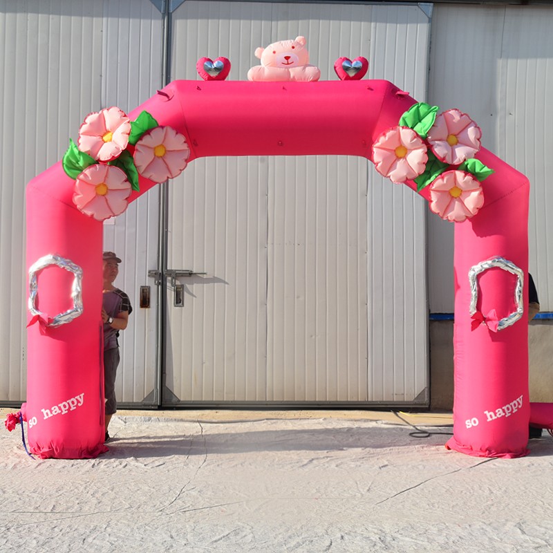 沙坪坝粉色婚礼拱门